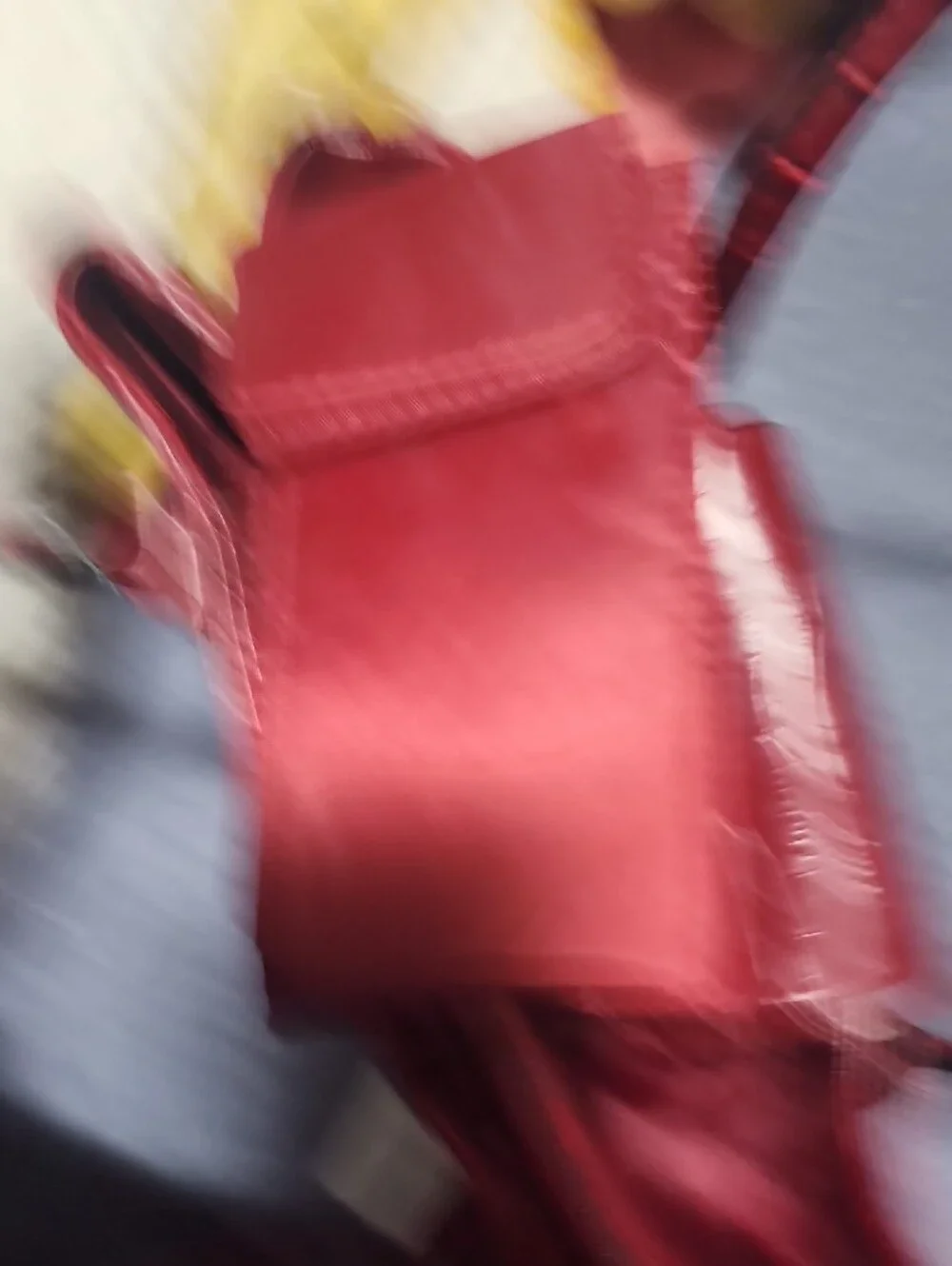 Bueno Red Croc-Embossed Tote Bag